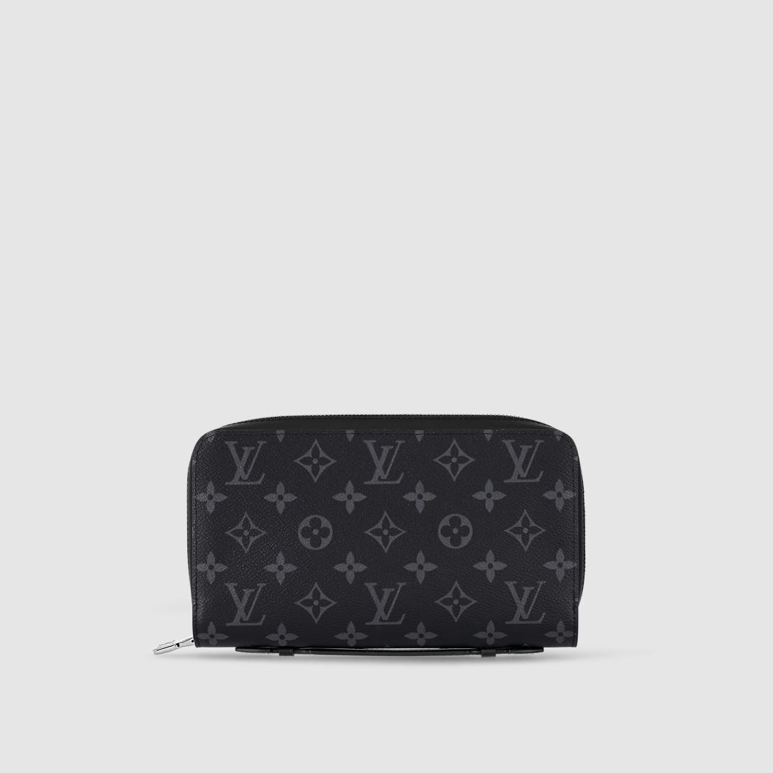 Ví Louis Vuitton Zippy Xl Monogram Eclipse Nam Xám